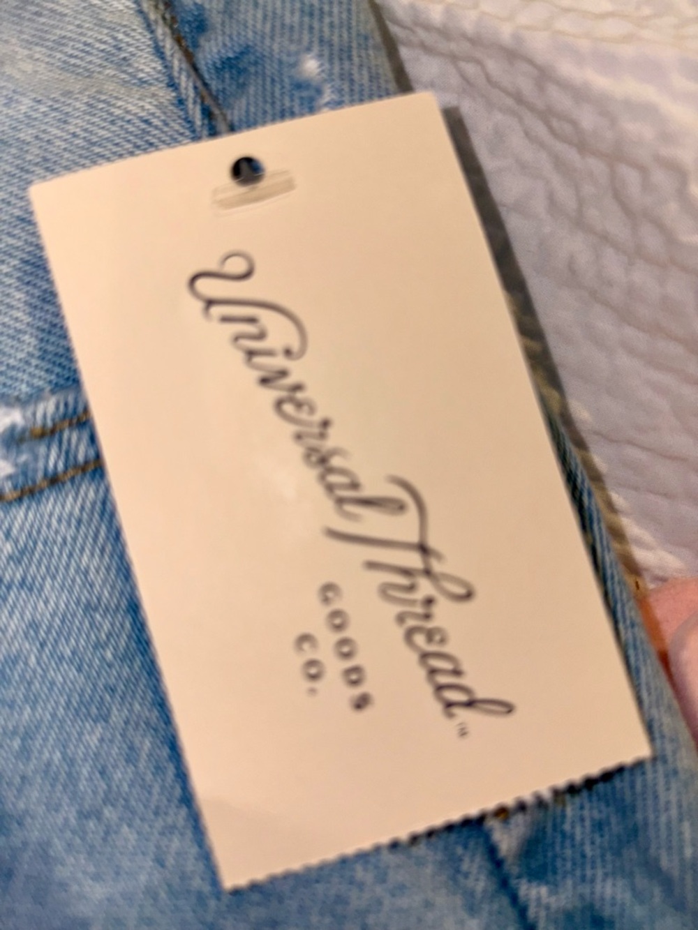Universal Thread Light Blue Denim Jean Button Fly Shorts NWT - Picture 6 of 14